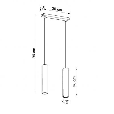 Lampa wisząca LAGOS 2 czarny (SL.0328)
